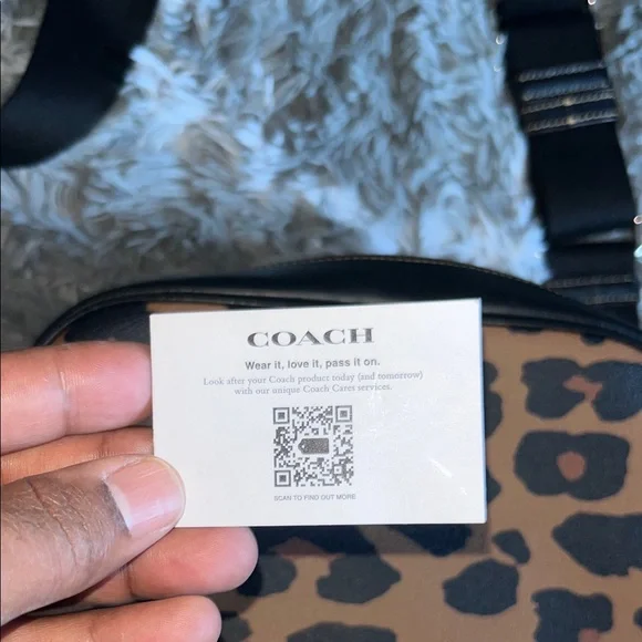 Coach Brown and Black Leopard Crossbody Bag - Picture 2 of 4